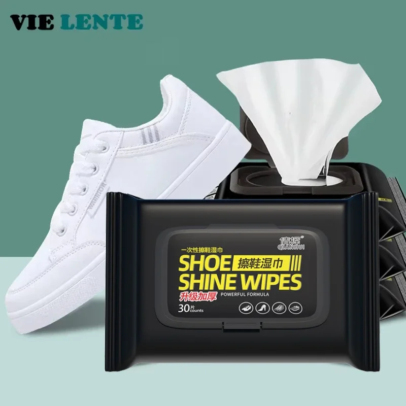 Shoe Cleaner - 12-60 pièces chaussures jetables lingettes propres
