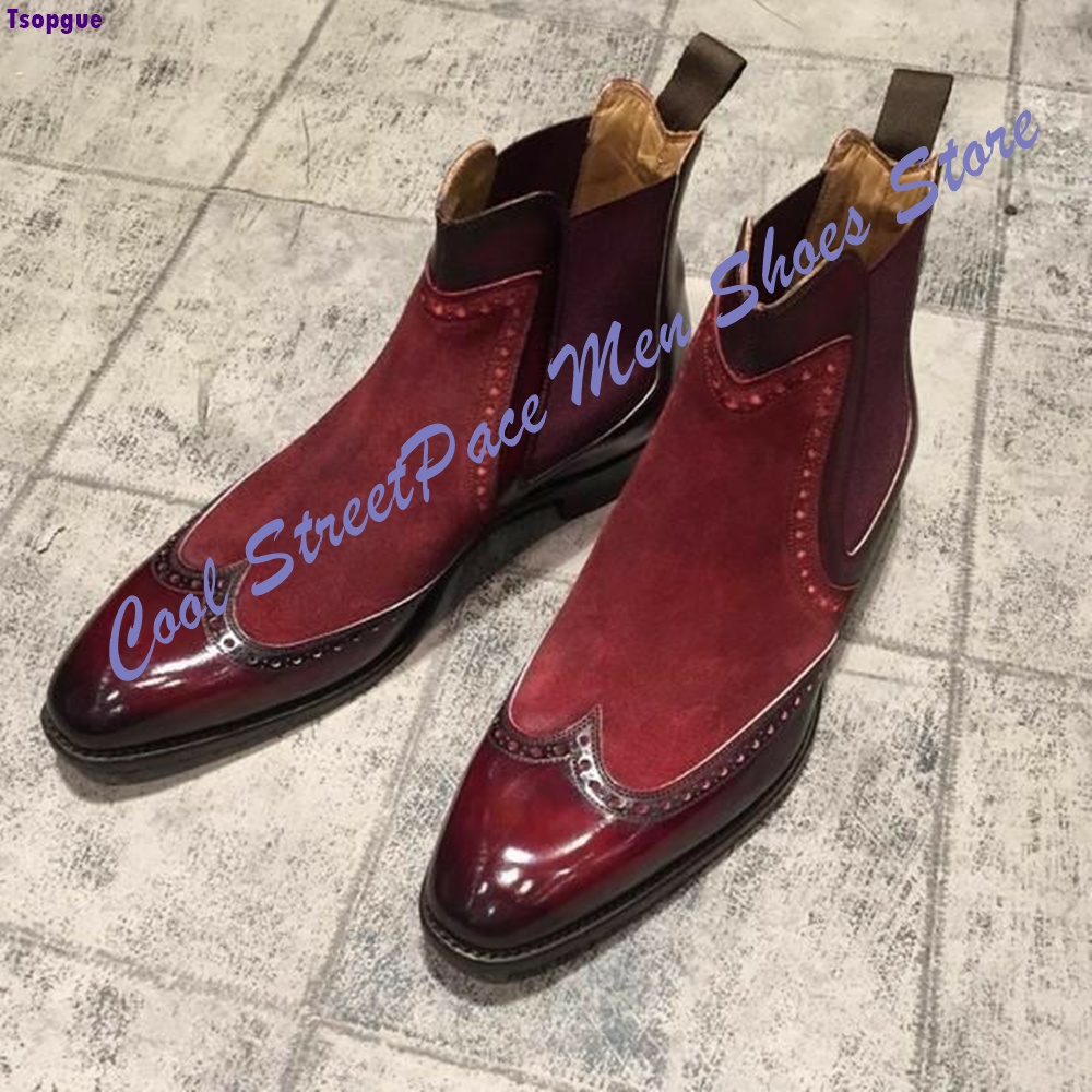 Leather Shoe Polish - Bottines Chelsea Vintage pour Hommes en