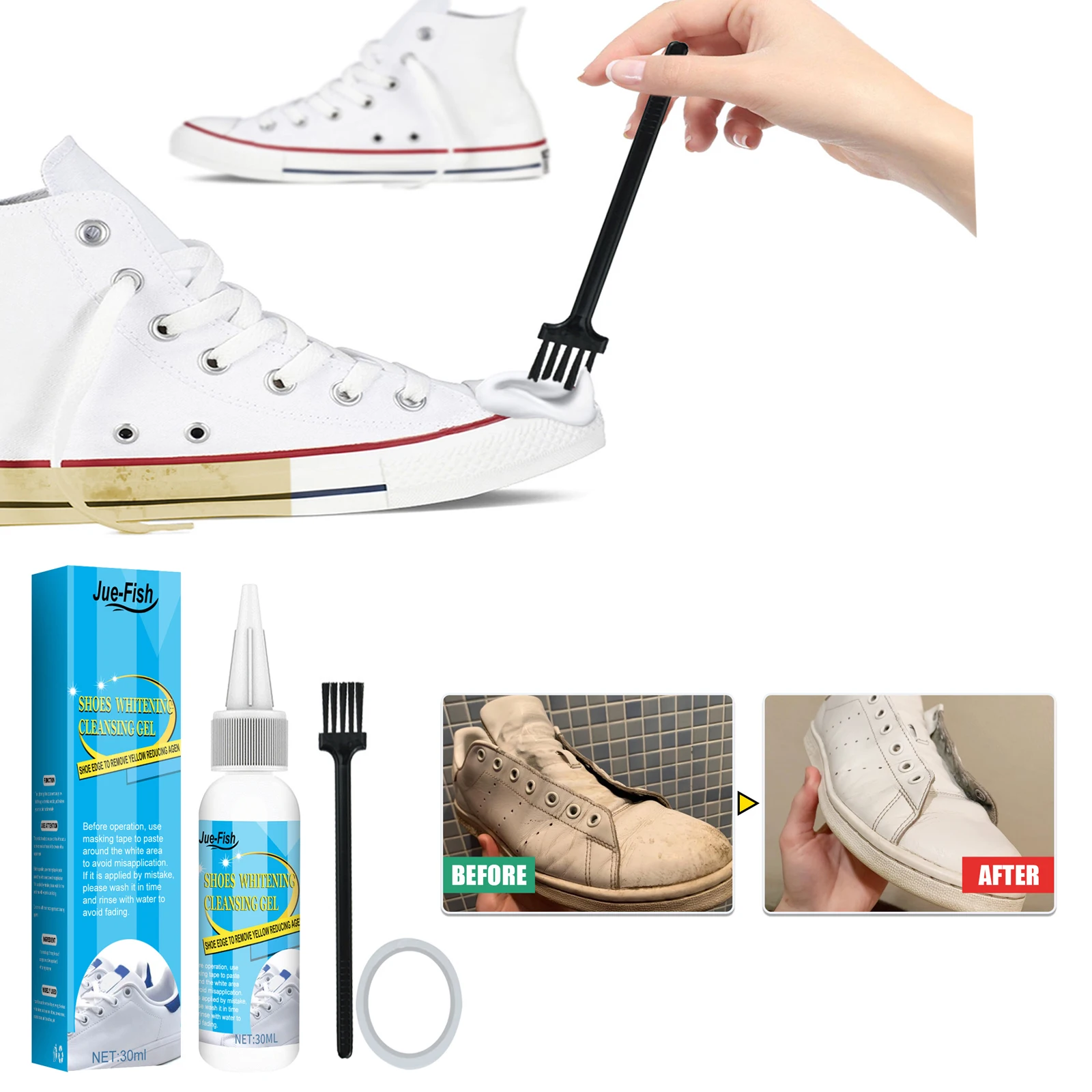Sneaker Care Spray - Kit de nettoyage de chaussures blanches,