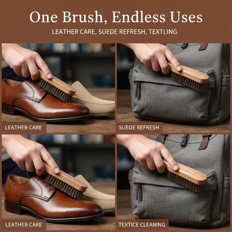 Brosse à chaussures en bois av - Shoe Cleaning Brush avis et prix